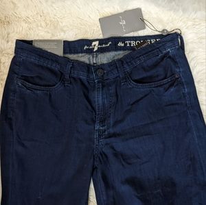 NWT 7 For All Mankind The Trouser Jeans darkwash size 28 AU0199913 4 pocket blue